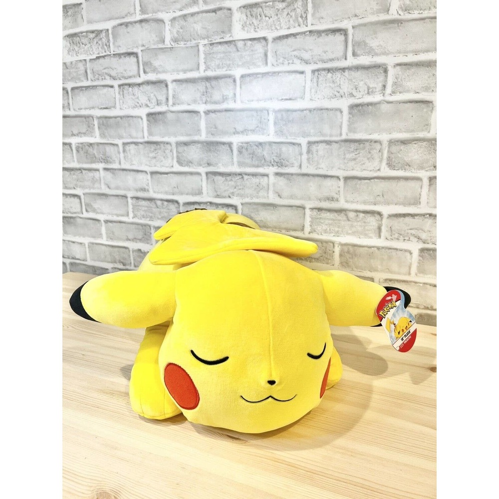 Pokemon 18” Sleeping Pikachu Soft Jumbo Large Plush Pillow Buddy - NEW W/ TAGS